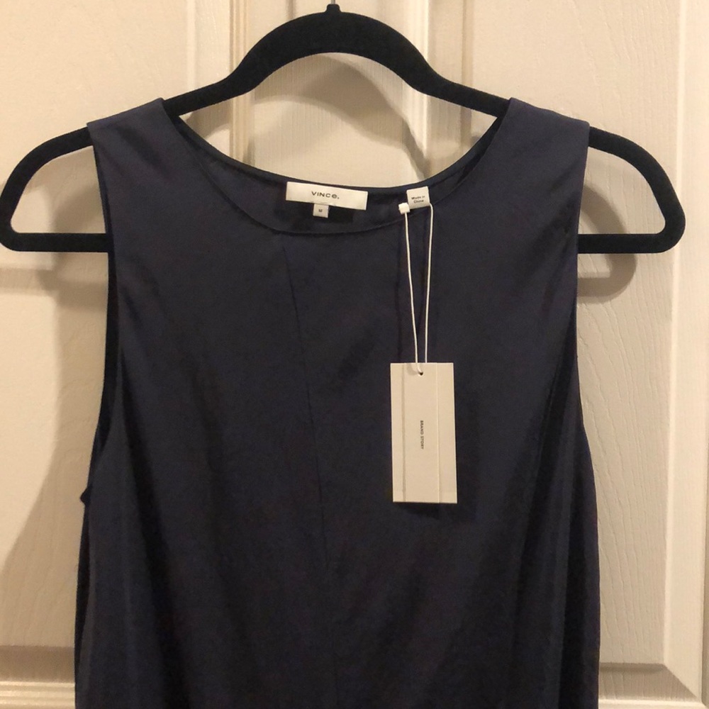 Vince bias cut sleeveless midi dress